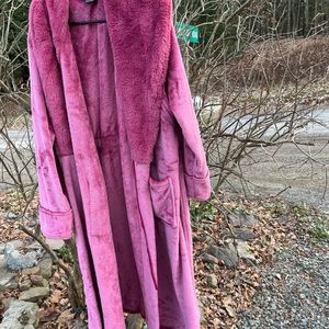 Plush bathrobe